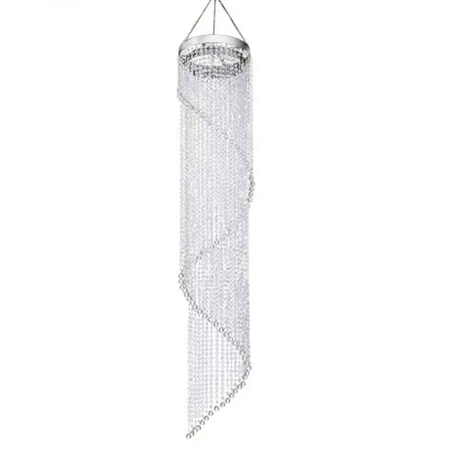 

Faux Crystal Sparkling Iridescent Spiral Beaded ChandelierSwirling Chandelier Great idea for Wedding Centerpieces Decorations a