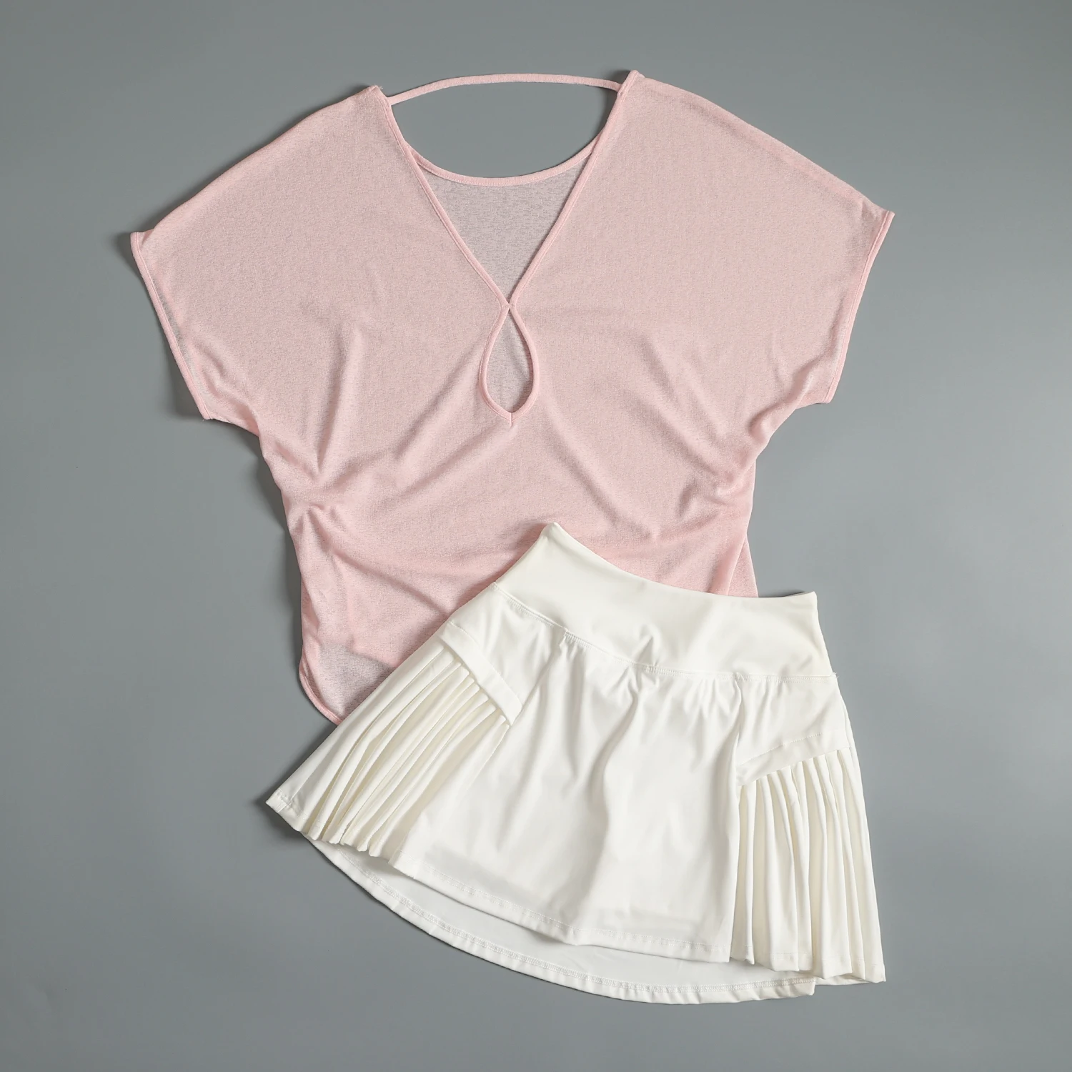 

Yoga suit for women in summer thin loose running quick-drying short-sleeved shirt tennis badminton sports fitness suit