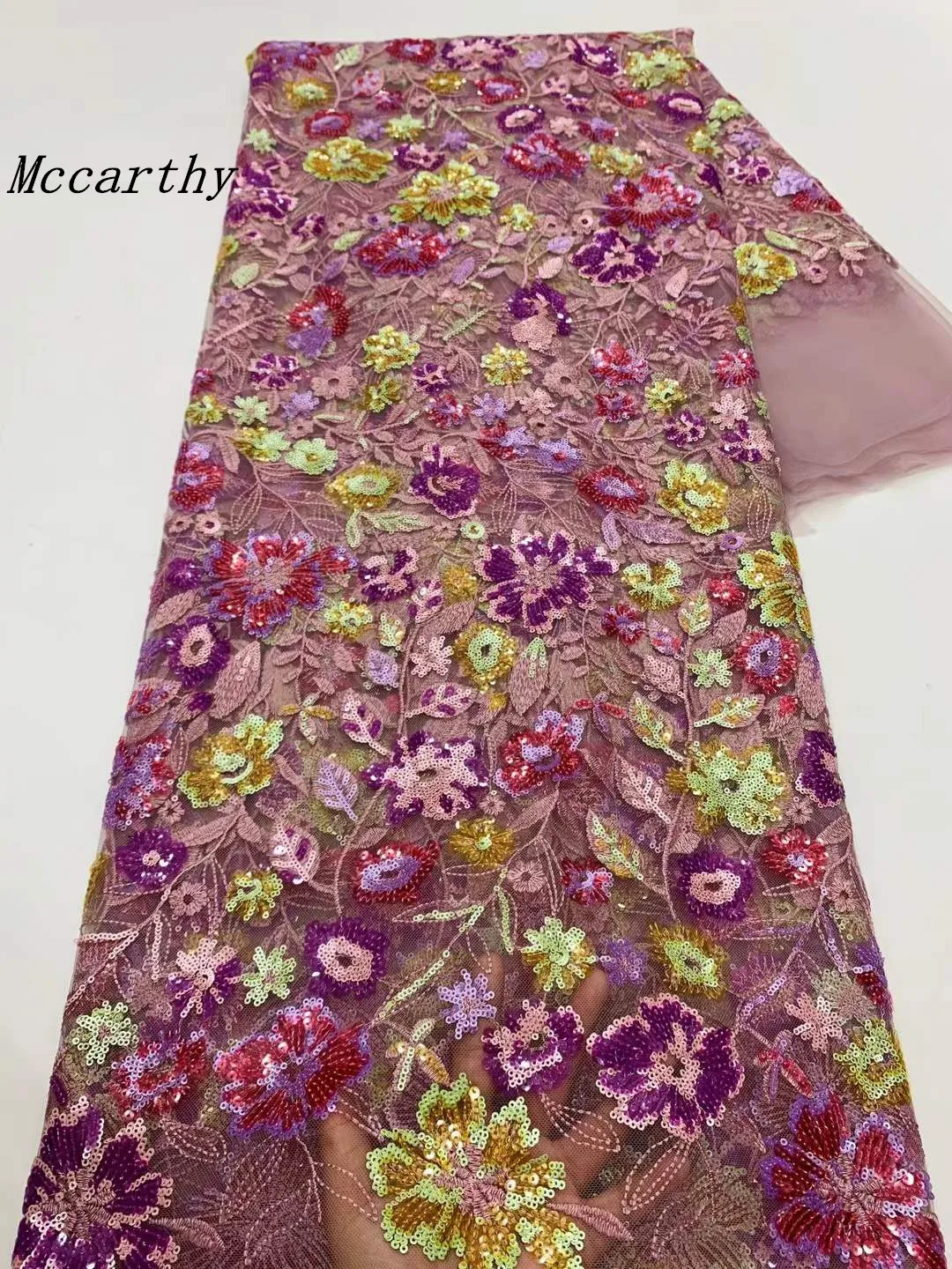 

Розовая африканская кружевная ткань 2025, роскошная вышивка с блестками, нигерийская свадебная ткань для жениха, высокое качество, французский тюль, кружевная ткань для шитья