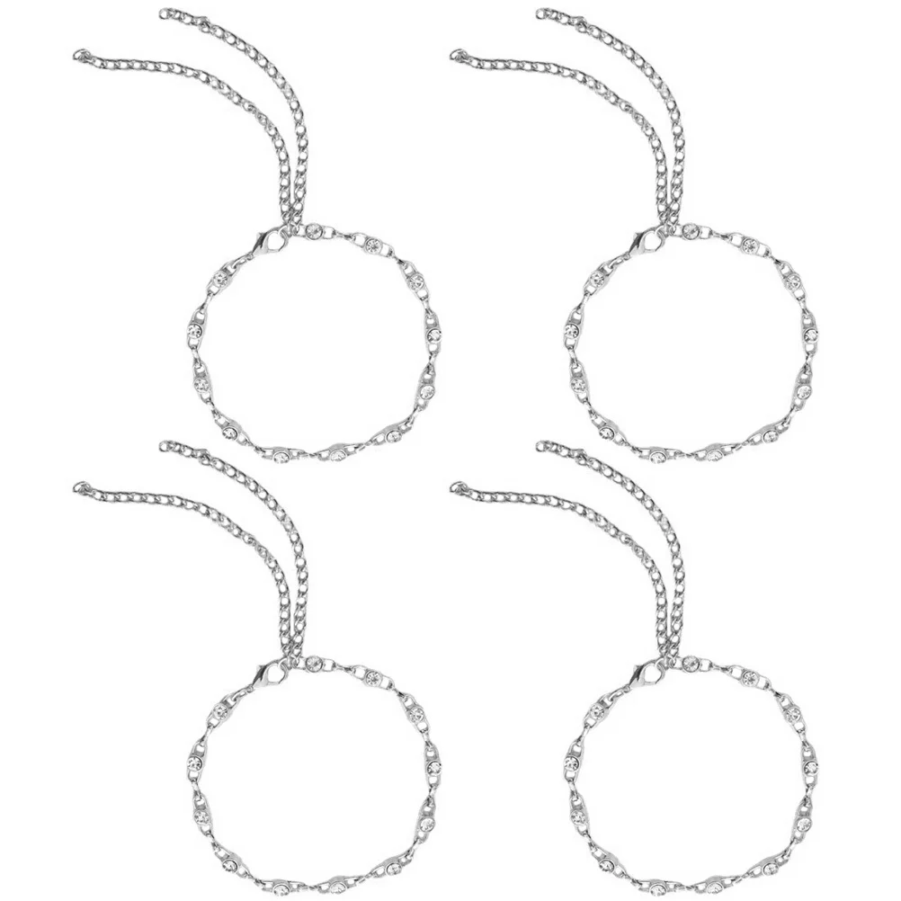 

4 Pcs High Heels Strap Shoe Straps Shoes Chain Anti Drop for Charms Loose Shoeslace Stone