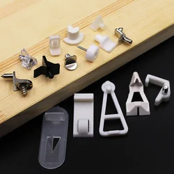 20pcs Plastic shelf support Studs Pegs pin Partition plate Fixed Clips for Cupboard Cabinet Seperator Furniture Bracket Holder