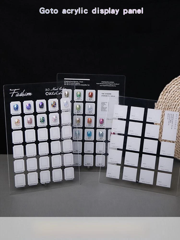 Nagel Swatch Farbkarte Display Diagramm Nagel Display Board Gel Polnisch Vorlage Nail Art Probe Ständer Acryl Palette für Nagel Salon