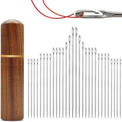 12/30PCS Blind Sewing Needle Quick Automatic Self-Threading Needle Stitching Pins Side Hole Blind for Knitting Mending DIY