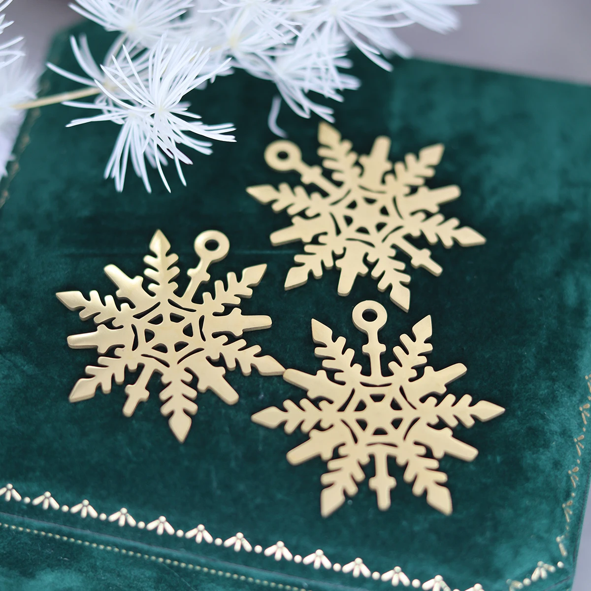 3pcs Winter Snowflake Charms Pendants For Jewelry Making DIY Bracelet Handmade Necklace Craft Accessories