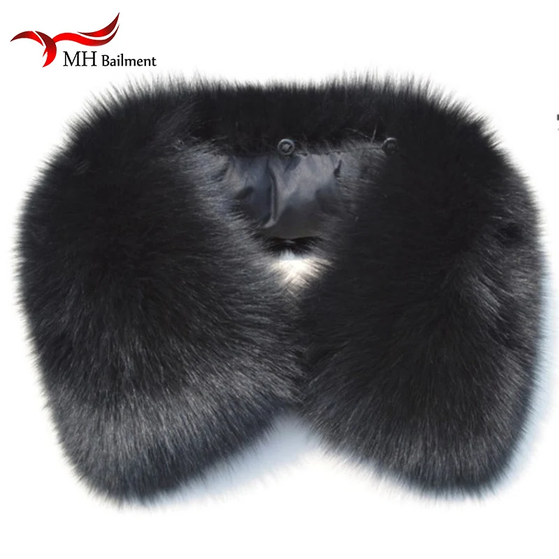 Autumn Winter Imitation Rex Rabbit Hair Collar Scarf Neck Warmer stole for garment for Women and men Black Beautiful