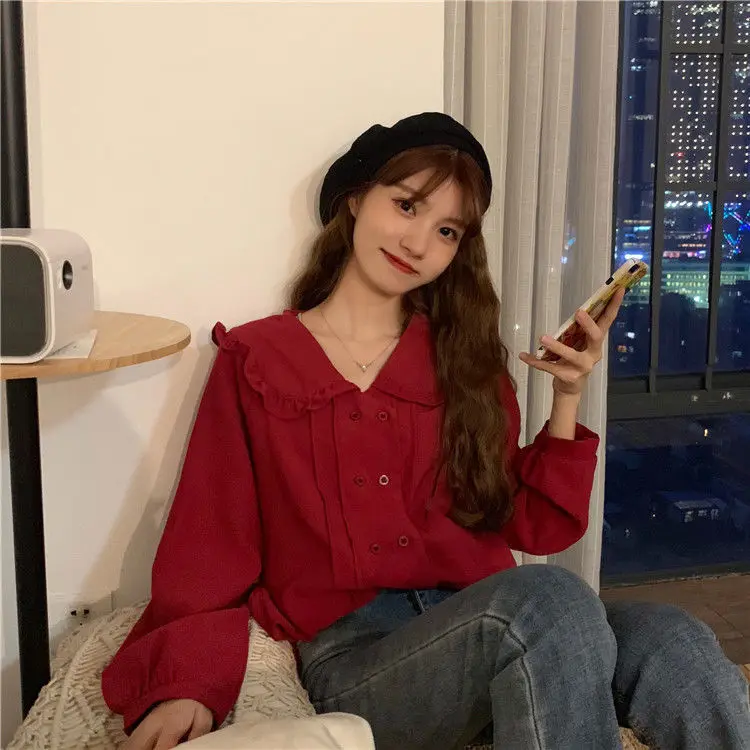 

Рубашки с длинным рукавом, женские полосатые топы на пуговицах, свободный крой, нейтральный дизайн бойфренда, повседневная осенняя удобная уличная одежда на каждый день