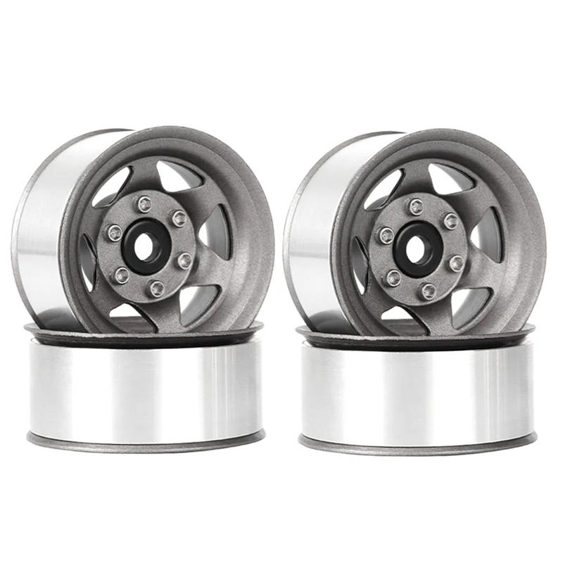 

Металлическое колесо с замком (4 шт.), 1,55 дюйма, 6-спицевой обод для радиоуправления для 1/10 D90 TF2 Tamiya CC01 LC70 MST