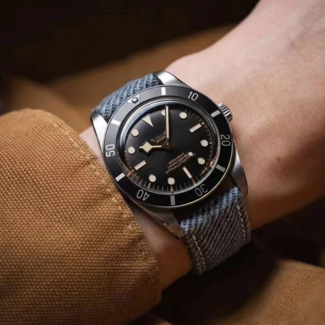 hand-made-top-quality-denim-universal-watch-strap-fit-for-traditional-watch-with-genuine-cowhide-watch-band