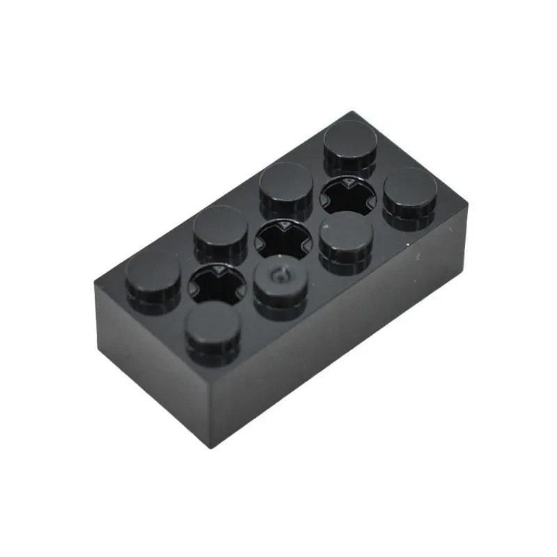 【50g】MOC Model 39789  2x4 with 3 Axis Holes Tech Brick Model Tech Parts