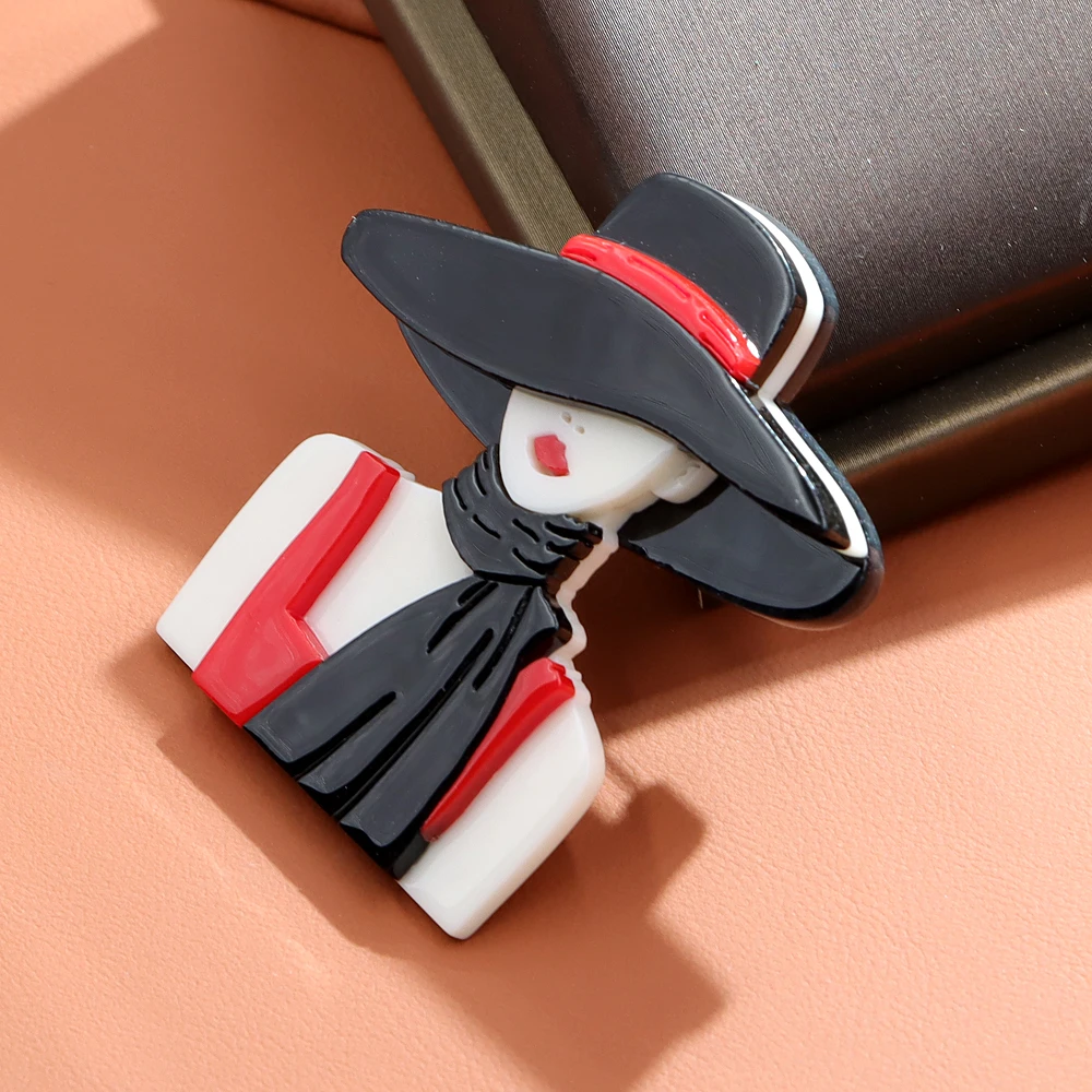CINDY XIANG Acrylic Handmade Multi-layer Wear Scarf Girl Design Brooch New Arrival