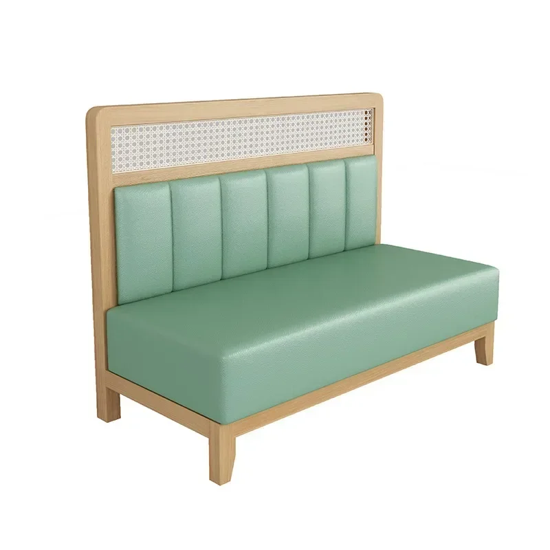 

Wholesale Custom Restaurant Furniture Wooden Dining Sofa Booth Bar Hamburger Shop KTV Club Sofa Seating