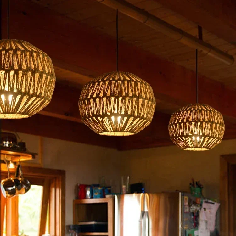 TechHPAmerican Country Retro Creative Creative Rope Chandelier Personality Cafe Bar Restaurant
