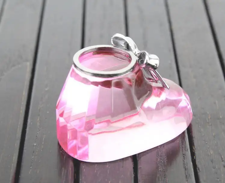 50pcs Pink Crystal Baby Gift Box Crystal Shoes Baby Birthday Baptism Souvenir Wholesale