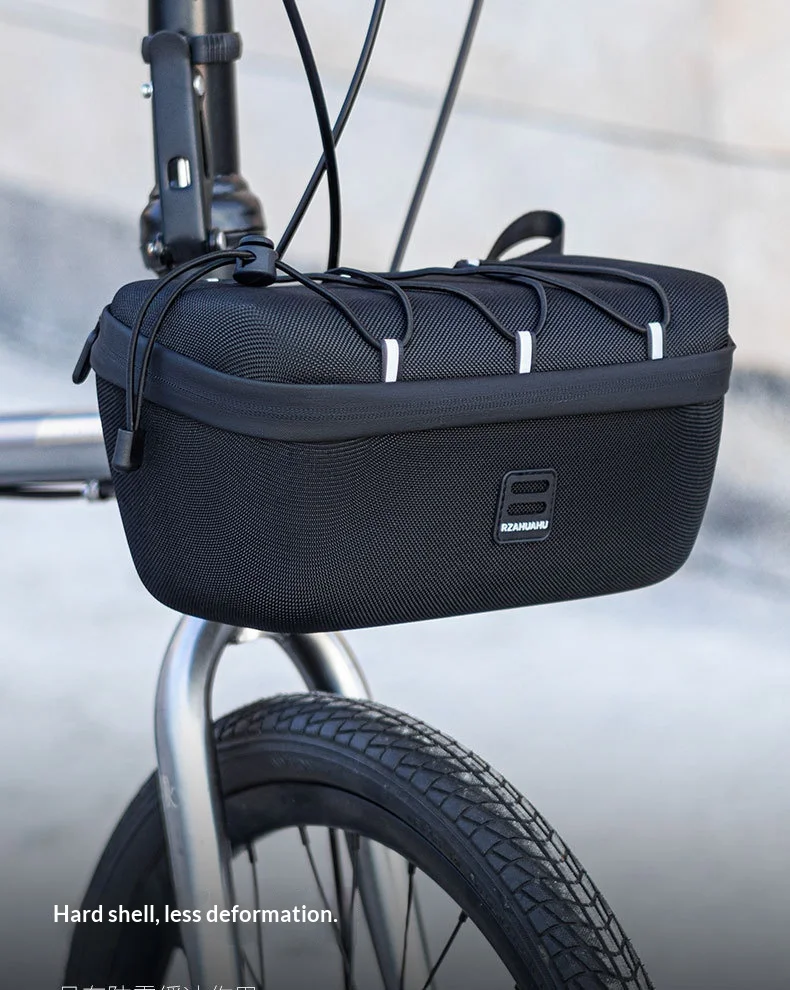 OFFBONDAGE 4L EVA Hartschalen-Fahrrad-Fronttasche, wasserdichte, faltbare Fahrrad-Lenkertasche, tragbare Fahrrad-Aufbewahrungstasche für Brompton – Detail 7