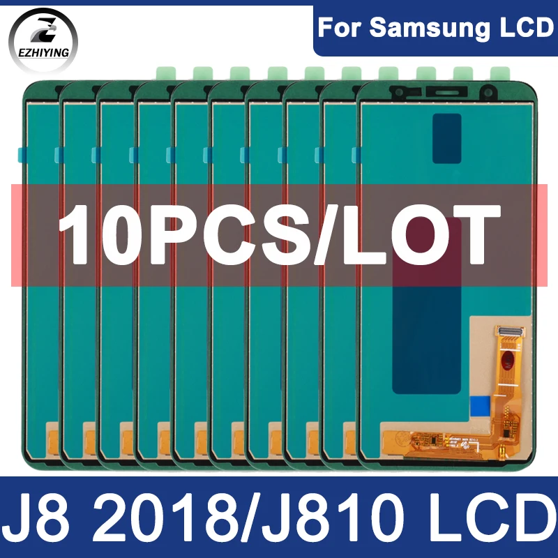 10Pcs/Lot Wholesale For Samsung Galaxy J8 2018 J810J810F SM-J810M LCD Display Touch Screen Display Digitizer Replacement Parts