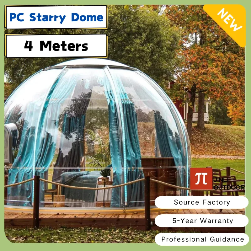 4-Meter Transparent Starry PC Dome Tent Geodesic Lgloo Round Clear House Catering Cabin Hotel Resort Luxury Celebrating Events