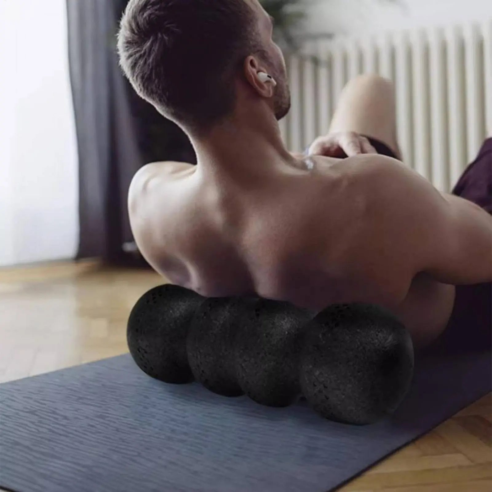 Wavy Foam Massage Cylinder Lightweight Expanded Polypropylene Foam Massage Cylinder Stretching Column Firm Support Stretching