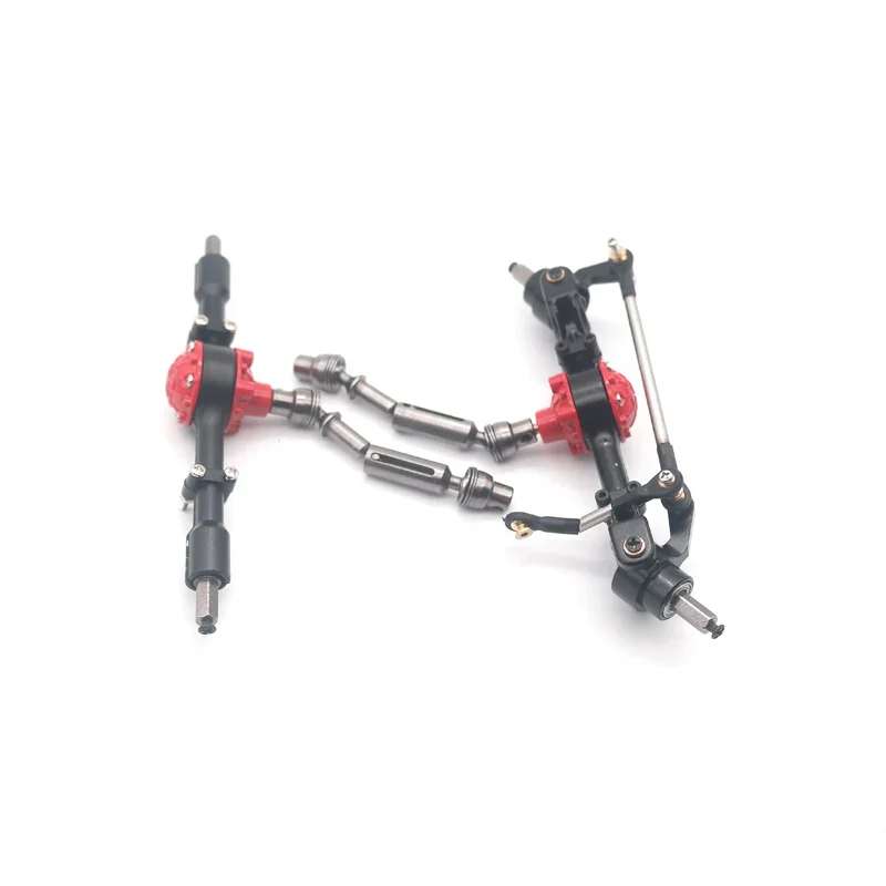 Upgrade Full Metal Front/Rear Bridge Axle Assembled Set For WPL C14/C24 JJRC B14/B24 MN D90 D91 RC Truck RC Car Parts