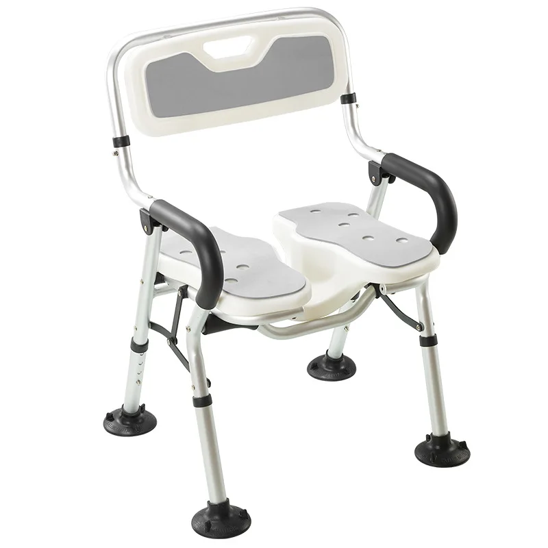 bath chair for the elderly, toilet anti-drop pregnant women bath seat folding shower chair, concave safety bath chair
