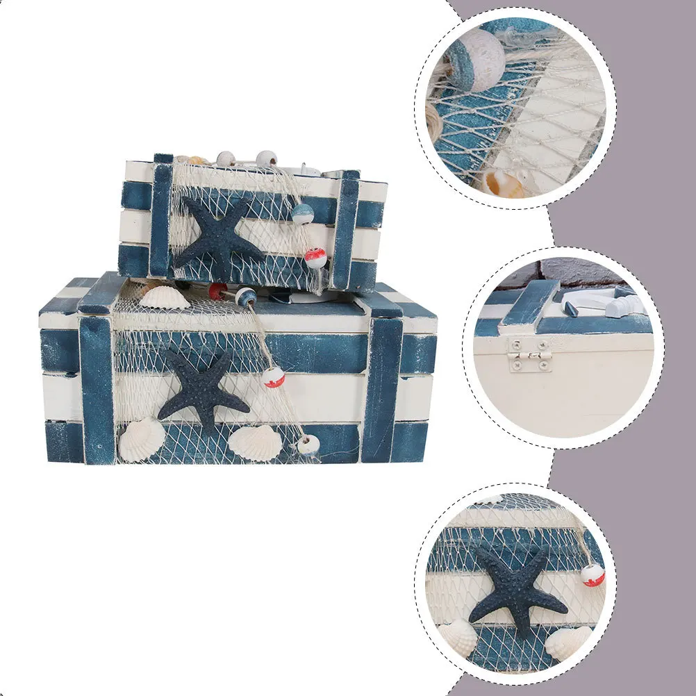 

2pcs Jewelry Storage Box Wooden Organizer Retro Earring Ring Holder Vintage Container Bracelet Case For Women