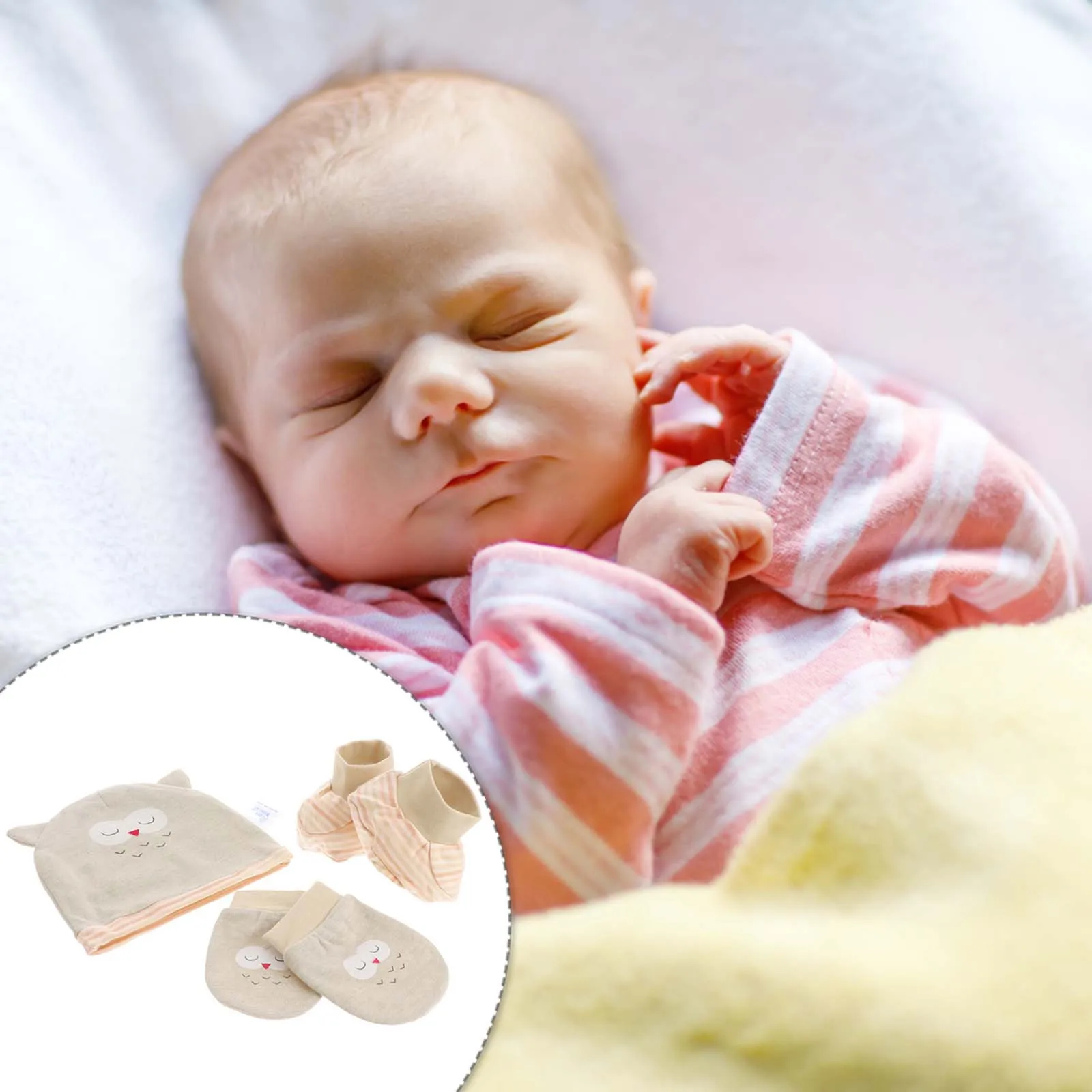 

1 комплект, детская шапка, маленькая теплая шапочка в форме тигра, перчатки для новорожденных, зимние аксессуары, удобная мягкая детская шапка, шапочка для новорожденных