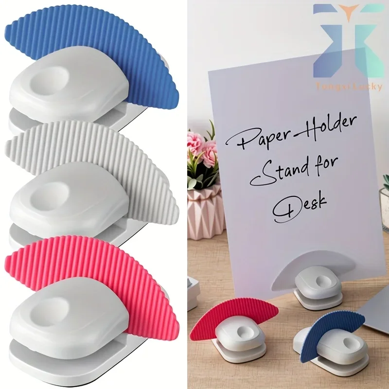 

Portable Document Holder with Non-Slip Base - A4 Paper Holder for Office, Typing, Reading - Durable Plastic Desk Organizer