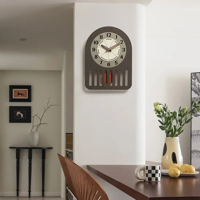ساعة لا تثقيب خفيفة ساعة حائط فاخرة ساعة غرفة المعيشة 2025 ديكور ساعة إبداعي جديد راقي #2