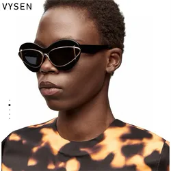 Punk Cat Eye Sunglasses Women 2026 Luxury Brand Designer Big Frame Sun Glasses For Female Fashion Oval Eyeglasses Men Eyewear