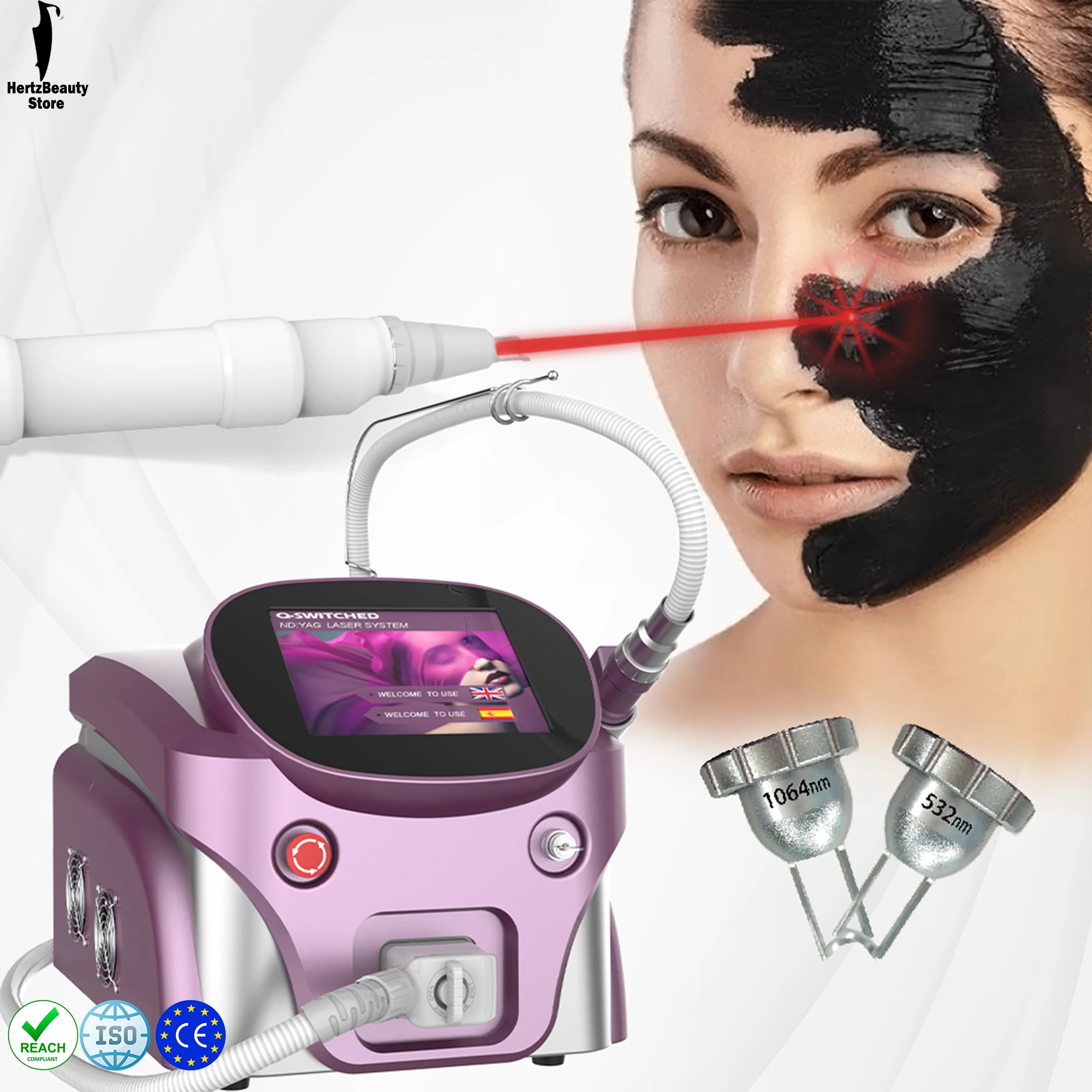 Pigmentation Eyebrow Removal Long Pulse Nd Yag Laser Tattoos Removal Coffee Spot Birthmark Removal Carbon Peeling Salon Spa