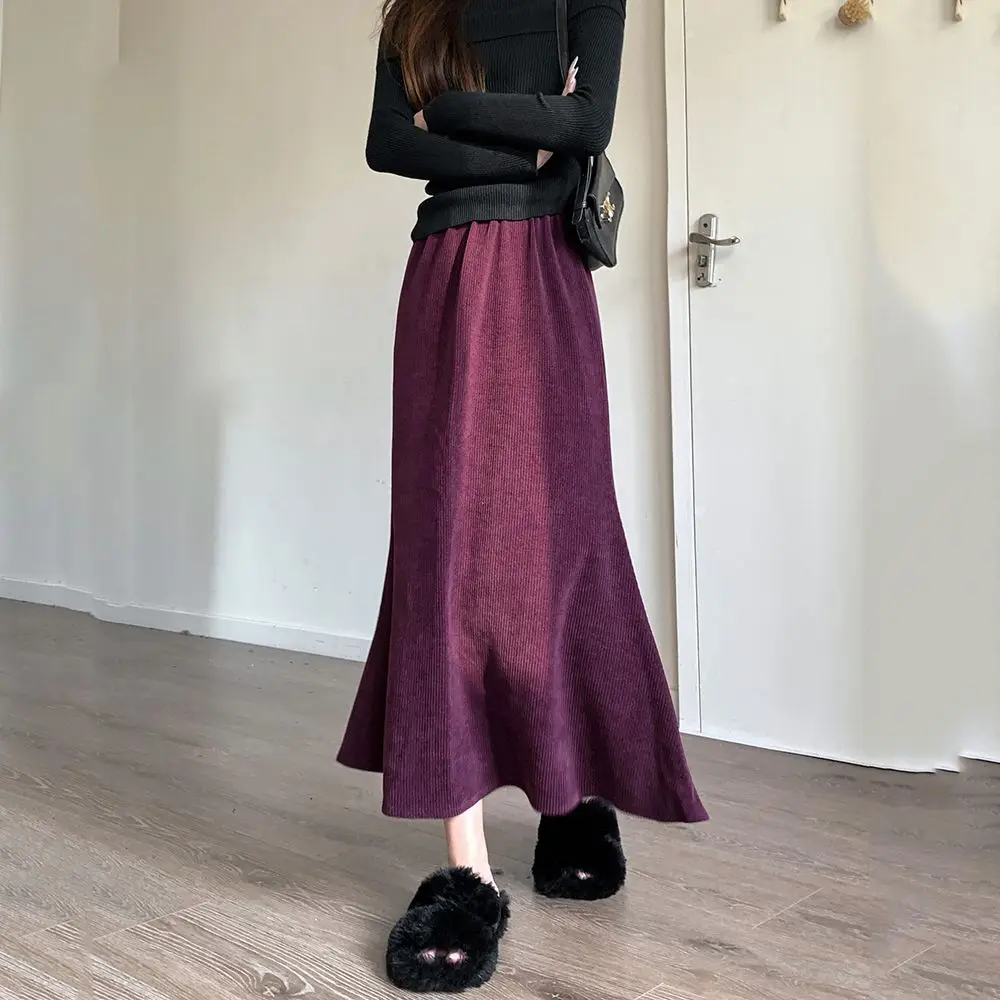 

High Waist Medium Length Large Swing Hip Fishtail Skirt Vintage Skirt Women'S Clothing Temperament Fashion High Waist Slim Skirt