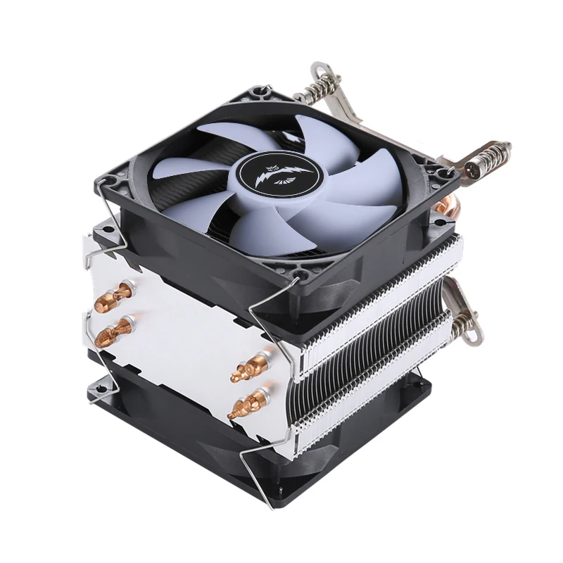 CPU Cooler 4 Heat Pipes Copper Tube 3/4Pin PWM PC Quiet For Intel LGA 2011 90mm Cooling Fan Screw Fixation Server X79 X99 E3 E5