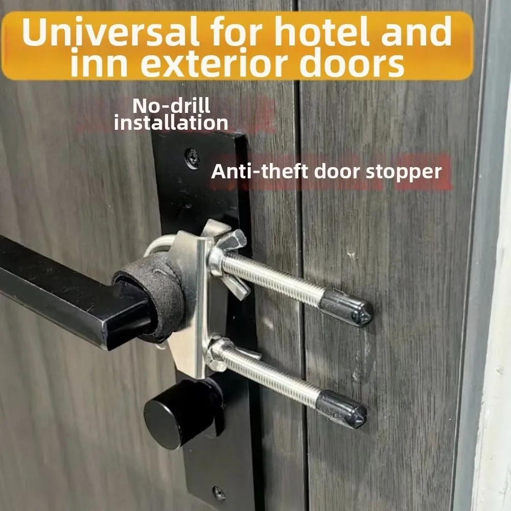 Adjustable Anti-theft Door Lock Anti-pry No Drilling Security Door Stopper Anti-Open Multi-functional Child Safety Lock