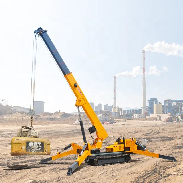 1.2 Ton 3 Ton 5 Ton 10ton Mini Spider Crane Long Boom Spider Lift Telescopic Boom Automatic Crawler Spider Crane with CE