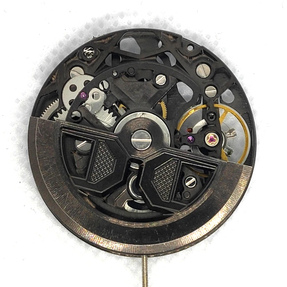 hangzhou 1A05A skeleton Fully automatic movement Black Silver 72hours power 28800/h 21 jewles