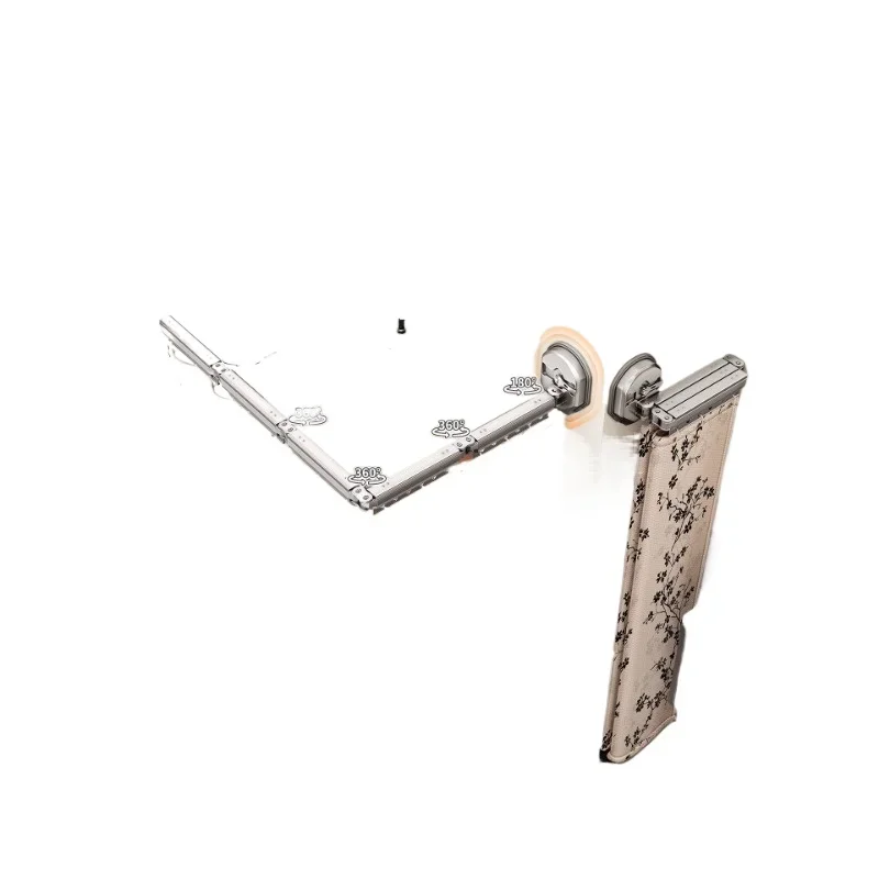 

Suction cup folding bath shower curtain bathroom toilet free punching dry and wet separation