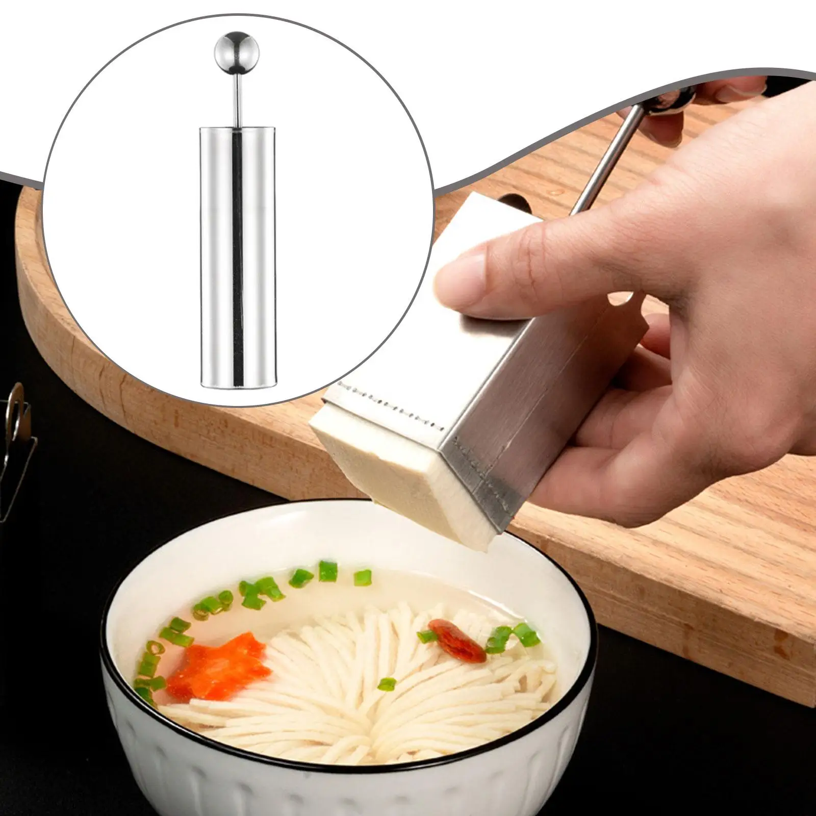 Cortador de Tofu Premium de Acero Inoxidable, Prensa Manual, Herramienta de Cocina de Fácil Limpieza para una Preparación de Comidas Saludables