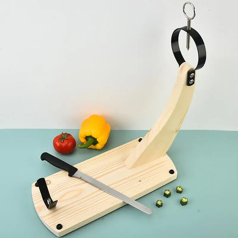 

Wooden Spain Ham Rack Support Ham Leg Slice Professional Ham Carving Rack With Non-Slip Mat Fixed Holder Kitchen Tool