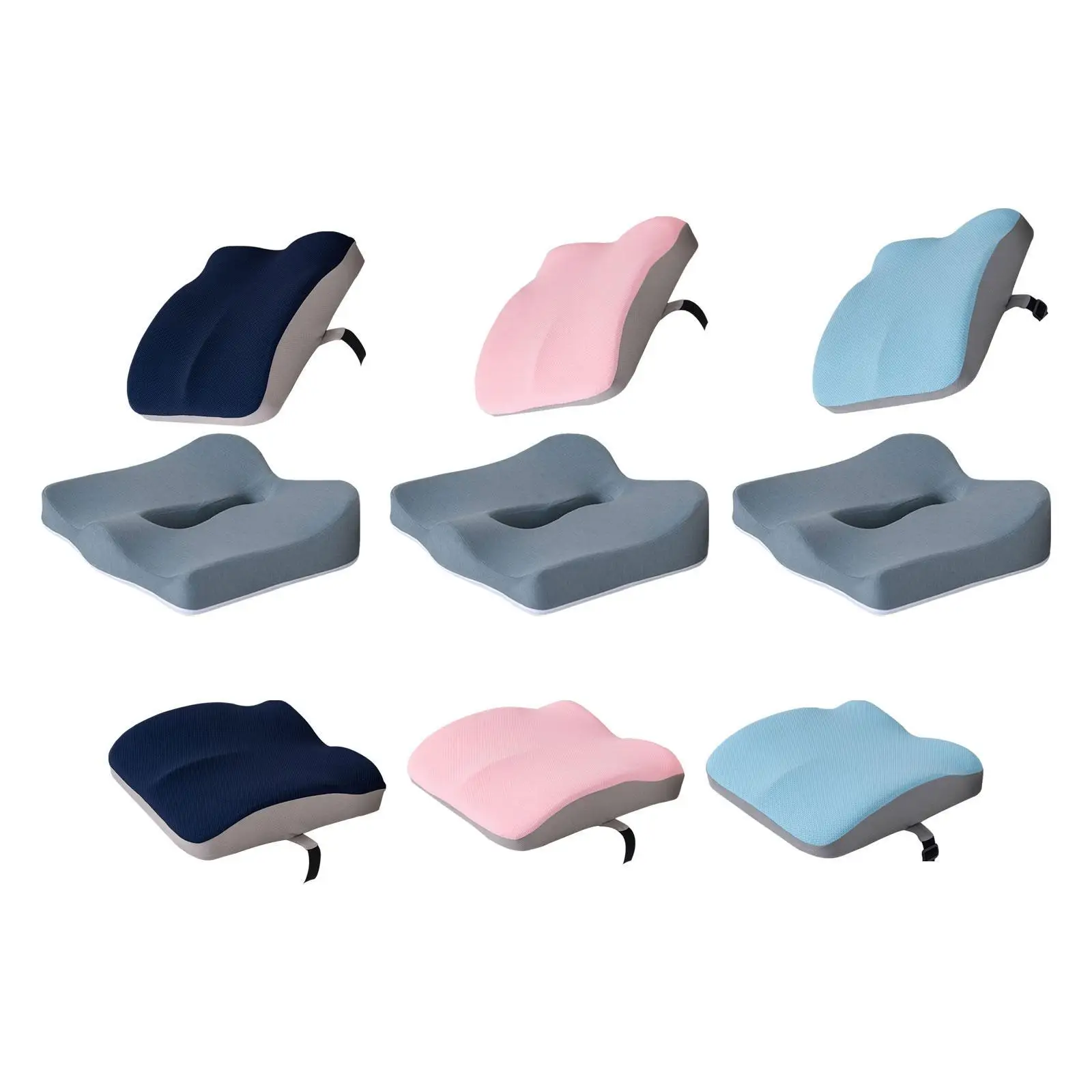 Sitzkissen aus Memory-Schaum, Rückenlehne mit doppeltem Verwendungszweck für Esszimmerstühle im Freien, Auto