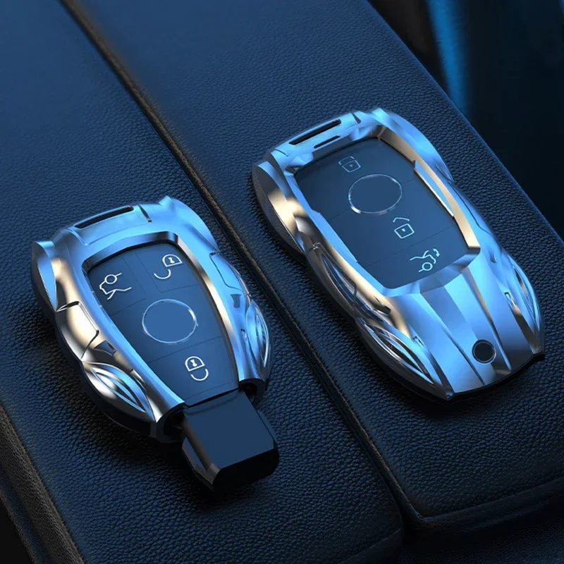 

Fashion Zinc Alloy Car Key Case Cover Shell For Mercedes Benz A B C E S Class W204 W205 W210 W212 W213 W176 W463 GLC GLB GLE AMG