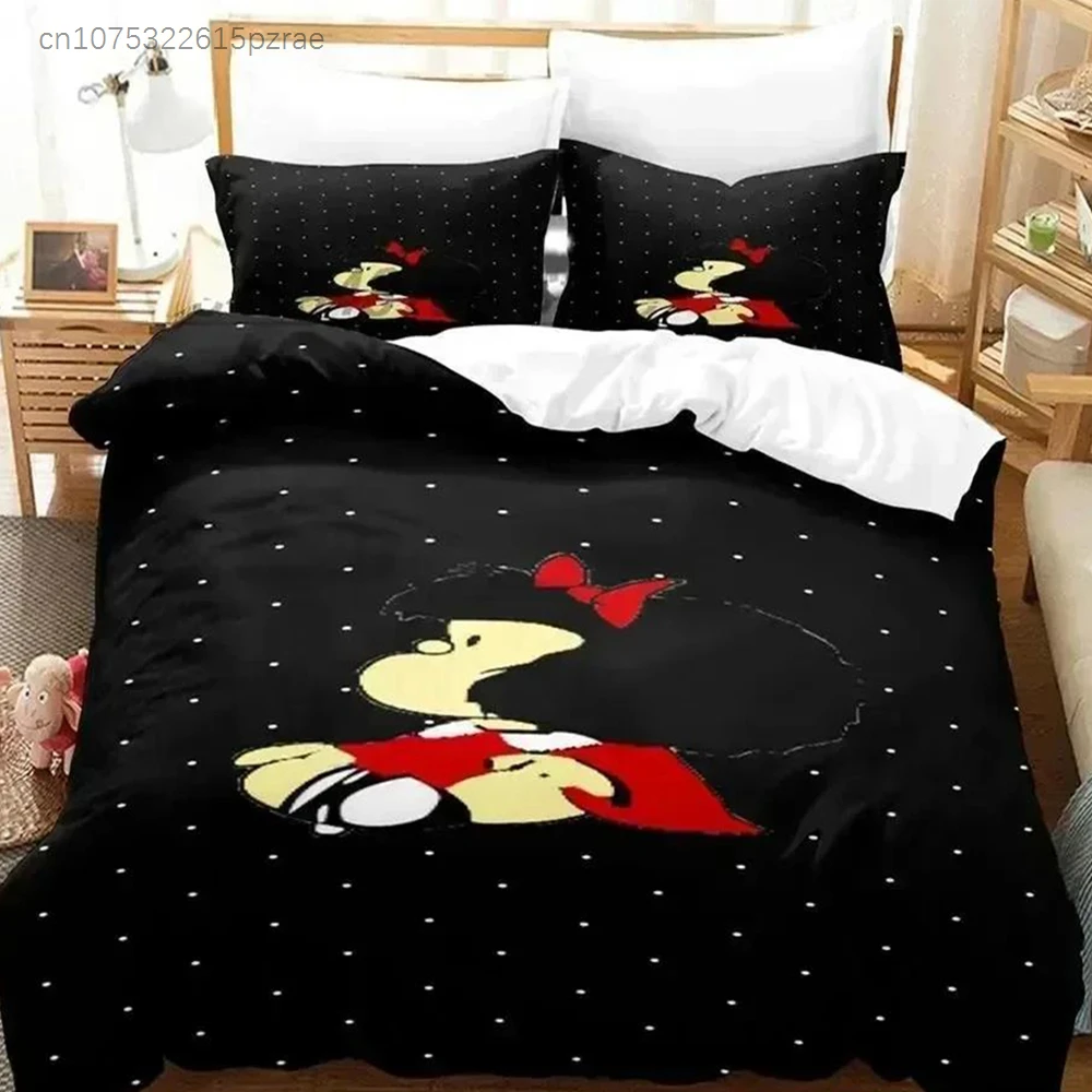 3D Print Mafalda Bedding Set For Bedroom Soft Modern Bedspreads Comefortable Kids Duvet Cover Quilt Cover And Pillowcase