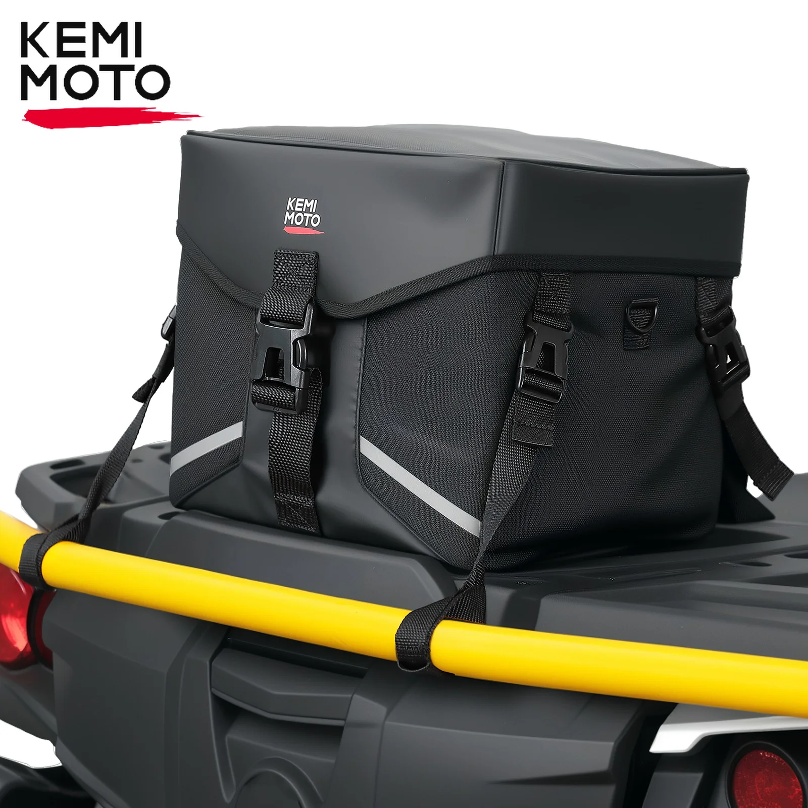 

KEMIMOTO Universal Storage Bag Durable 1680D Oxford 16L Gear Bag with Touchscreen for ATVs for Motorcycle for Ebike Rear Racks
