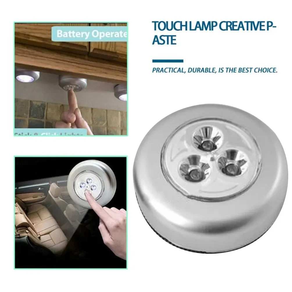 Applique murale tactile sans fil à 3 LED avec contrôle tactile, idéale pour un Cisco, une chambre à coucher, une cuisine ou une table de chevet, batterie 62
