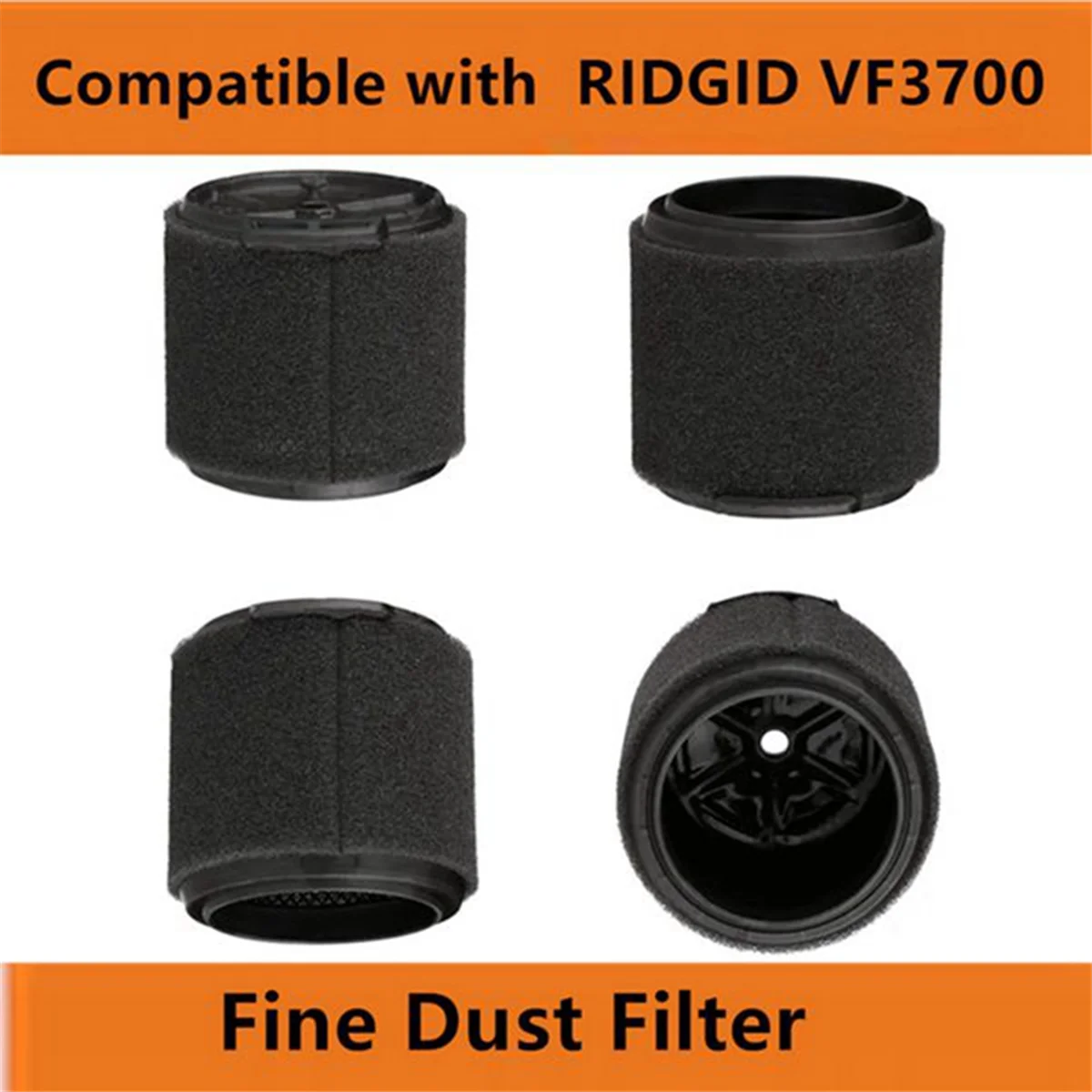 VF3700 Replacement Cartridge Filter Wet Application Only, VF3700 Wet Filter Replacement for RIDGID 3 to 4.5 Gallon