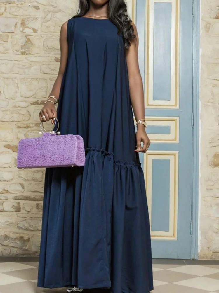 

Summer Free Size Cotton African Kaftans Top Quality Evening Gowns For Wedding Party Clothing Soft And Skin Friendly Long Dress