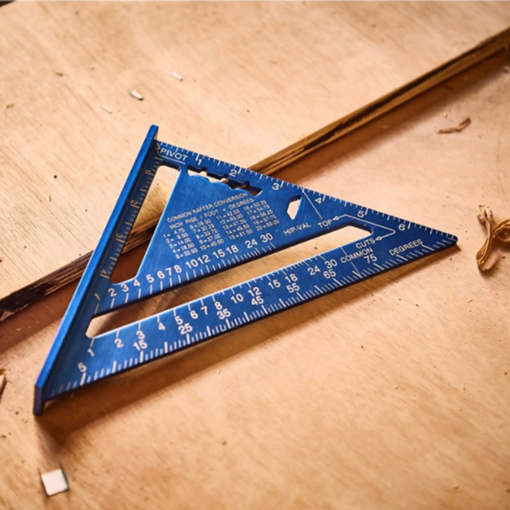 

75STO-3/4/5/6/6.5/8Mm Handle Twist Drill Bit Set With 90 Degree Triple-Cornered Ruler Aluminum Alloy Angle Ruler Inch