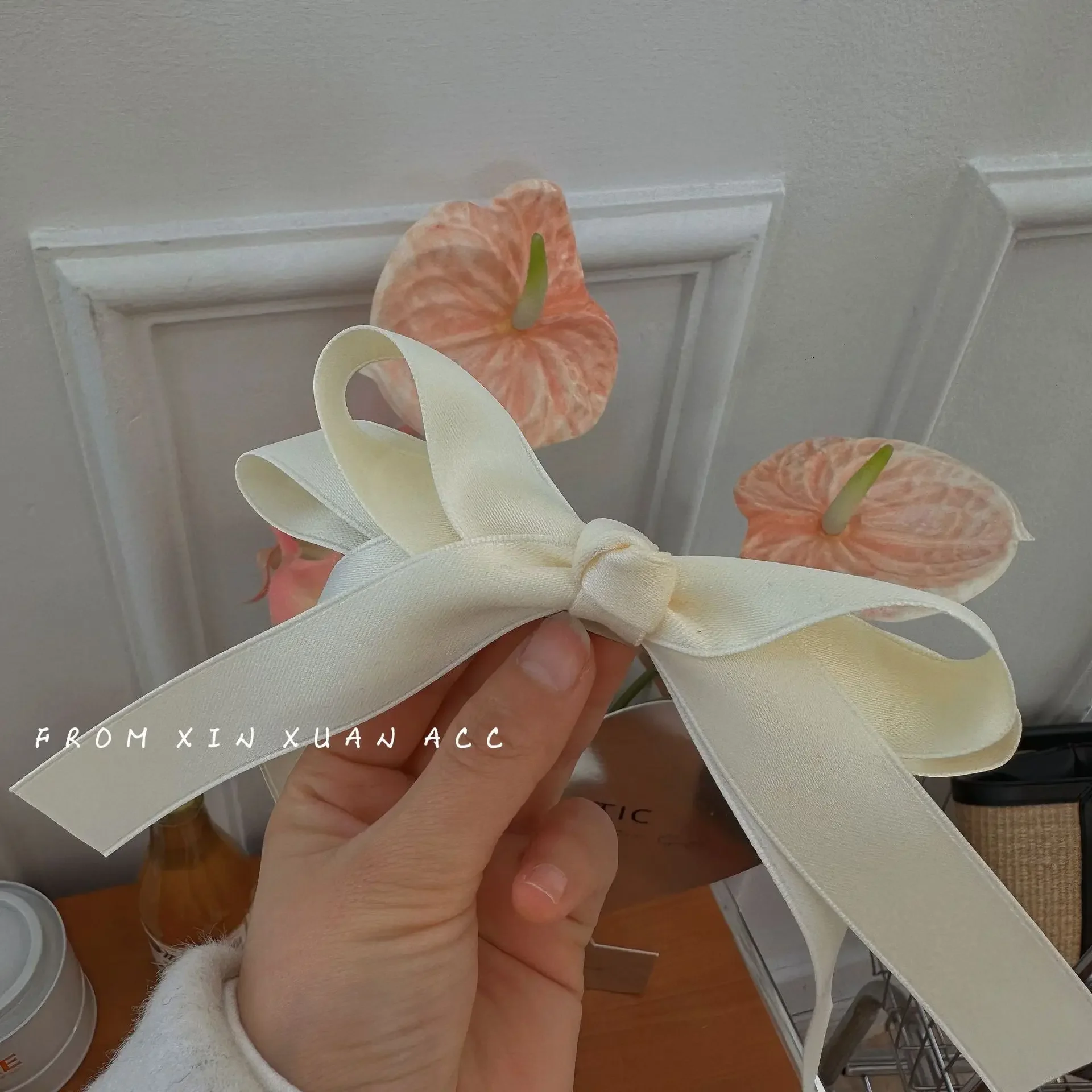 

Net Celebrity Hairpin Horizontal Clip Ponytail Clips Temperament Cloth Satin Bow Hairpin Style Female Korean Hair Accessories