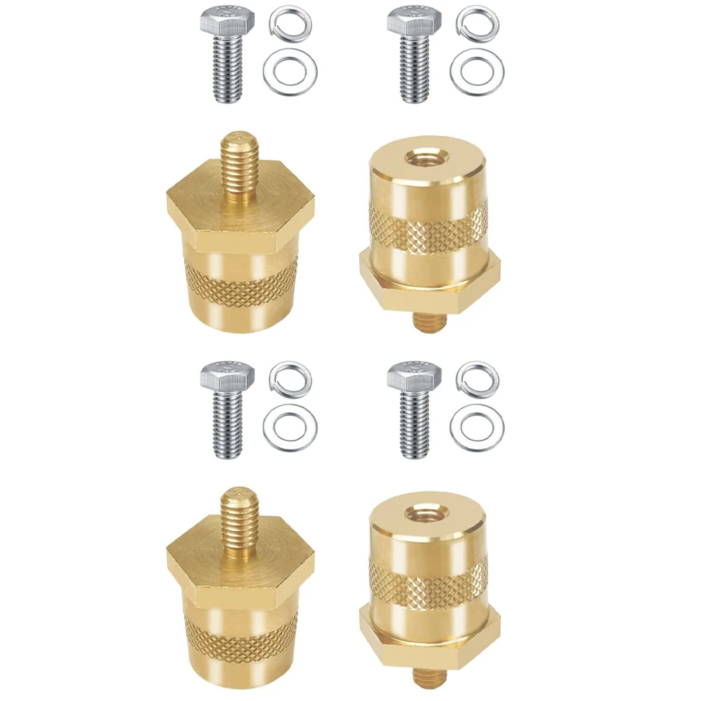 2x M8 النحاس محولات طرفية البطارية مجموعة مع مسامير وغسالات لسيارة دراجة نارية شاحنة قارب RV اكسسوارات إلكترونيات السيارات #5