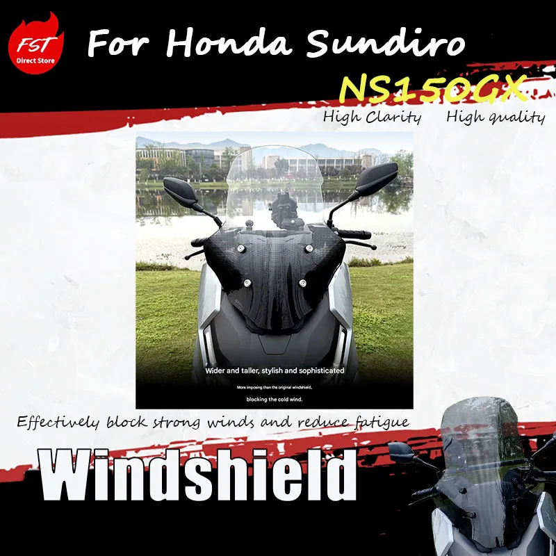 

For Honda Sundiro NS150GX special high-mounted windscreen motorcycle modification for windscreen, waterproof and wear-resistant