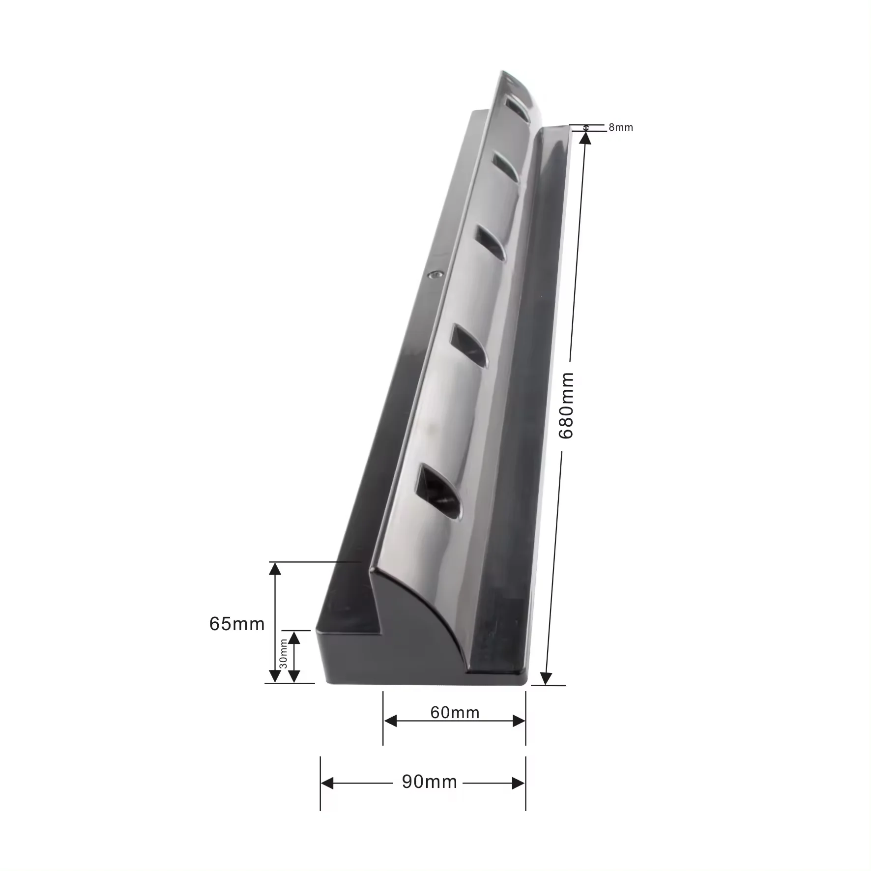 

All4Caravan 680mm White Black Heavy Duty Universal Solar Panel Mounting Bracket UV Resistant For Caravan RV Boat Yacht