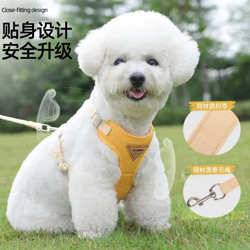 Dog Leash Vest Type Pet Leash Chest Strap Anti-break Free Outdoor Small Dog Teddy Bigbear Walking Dog Leash Harness